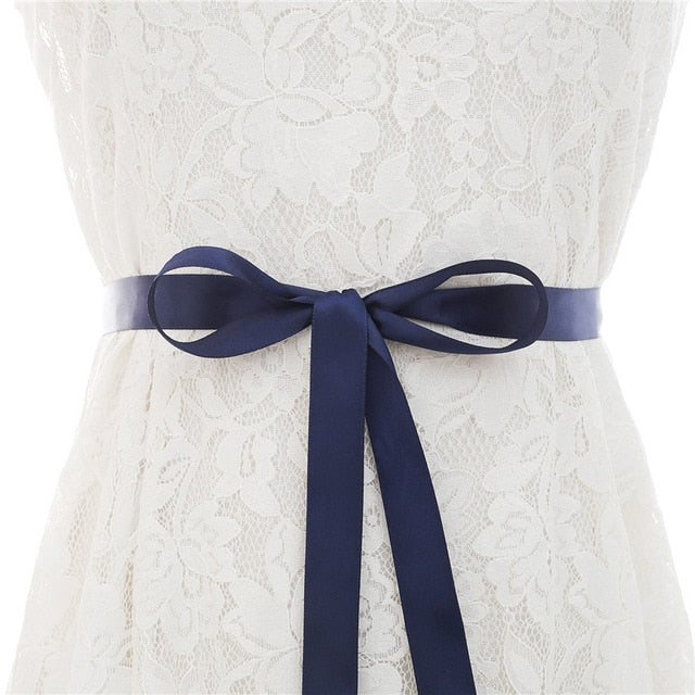 Crystal Pearl Bridal Belt Sash Ribbon