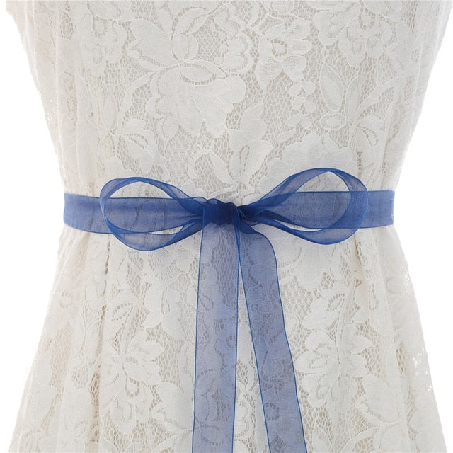 Crystal Pearl Bridal Belt Sash Ribbon
