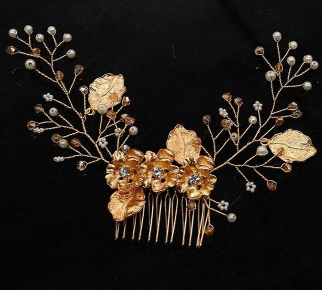 Hair Accessories Combs Bride Pearls Flowers