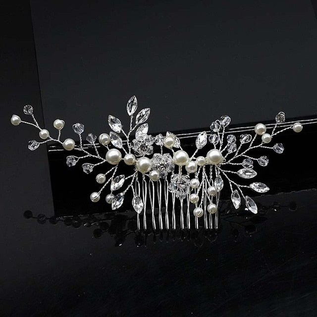 Hair Accessories Combs Bride Pearls Flowers