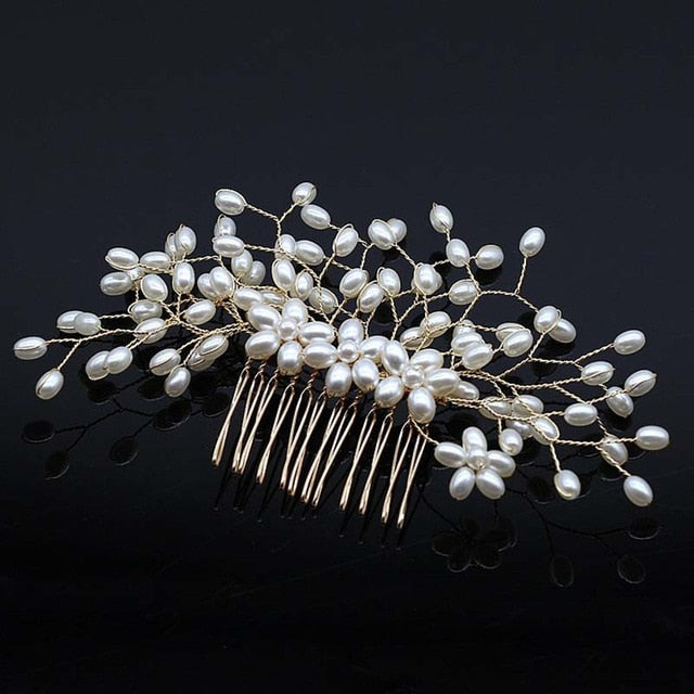 Hair Accessories Combs Bride Pearls Flowers