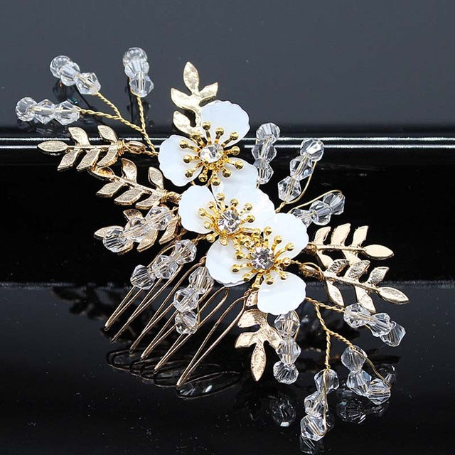 Hair Accessories Combs Bride Pearls Flowers