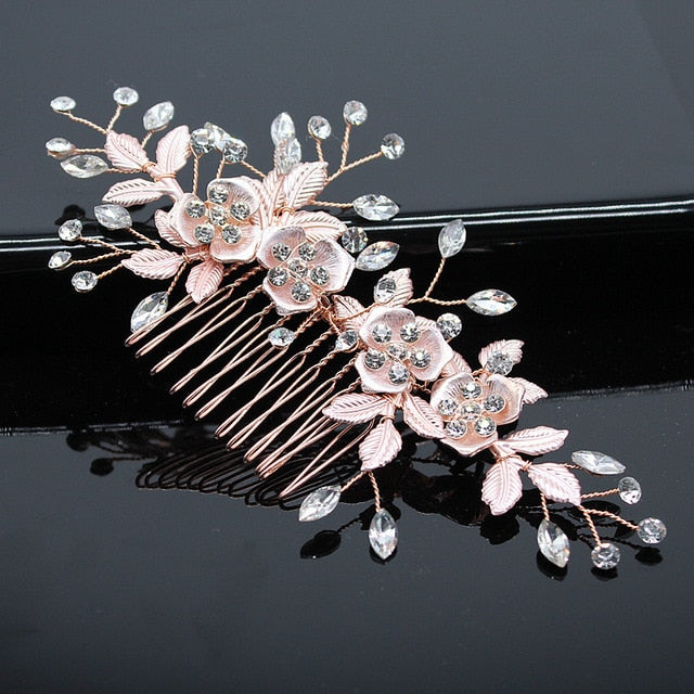 Hair Accessories Combs Bride Pearls Flowers