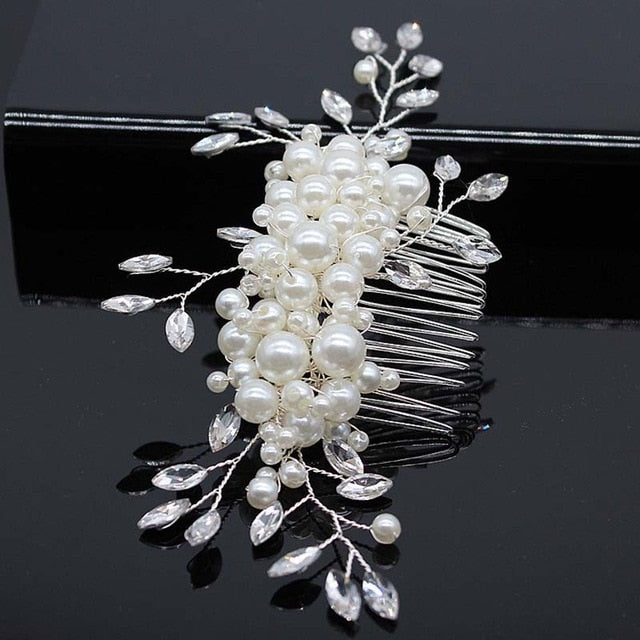 Hair Accessories Combs Bride Pearls Flowers