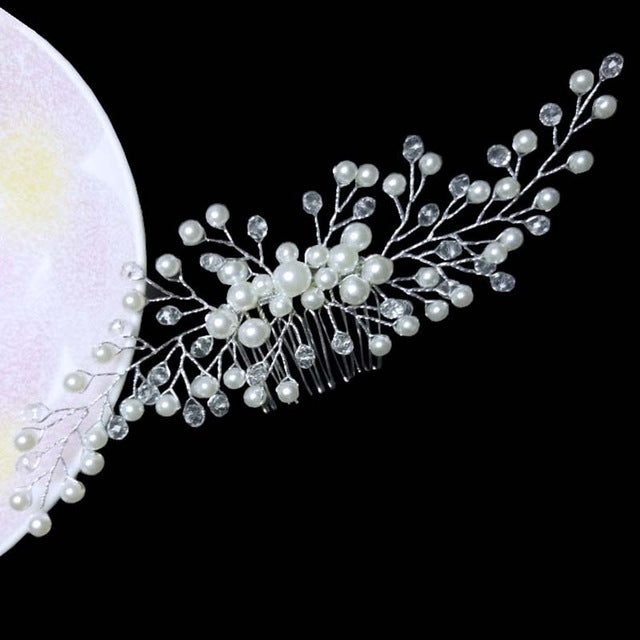 Hair Accessories Combs Bride Pearls Flowers