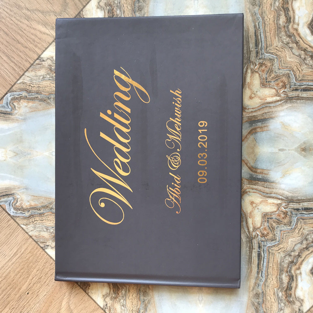 Personalized Gray Wedding Guestbook