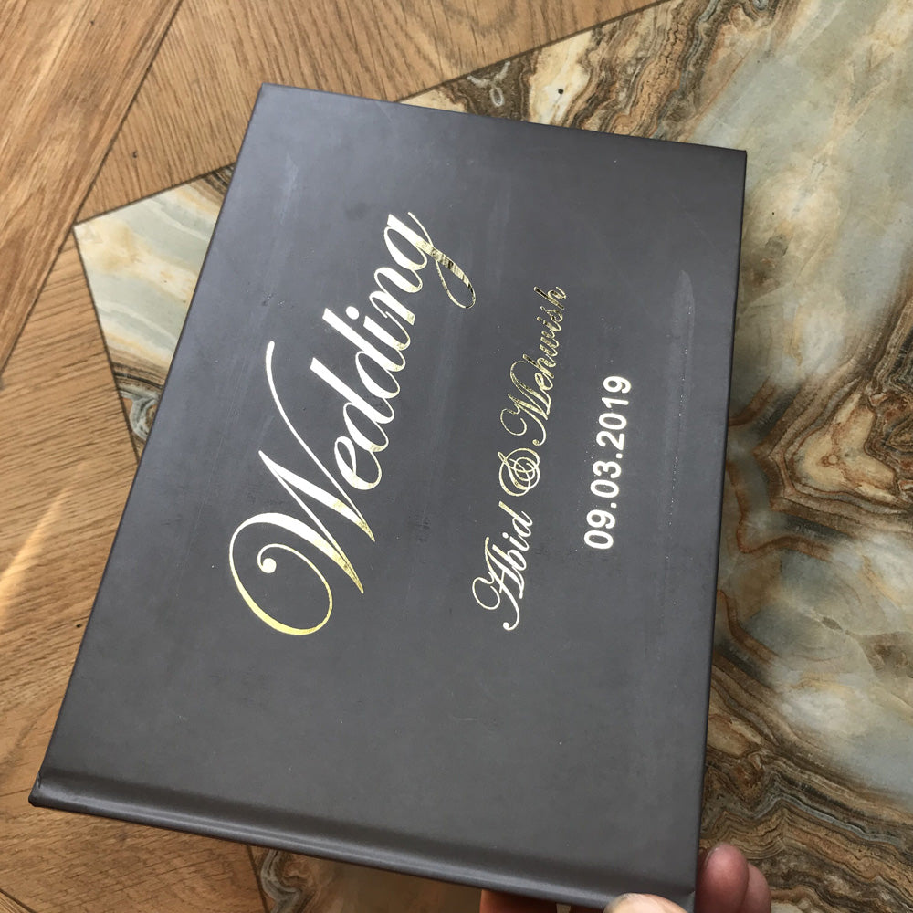 Personalized Gray Wedding Guestbook