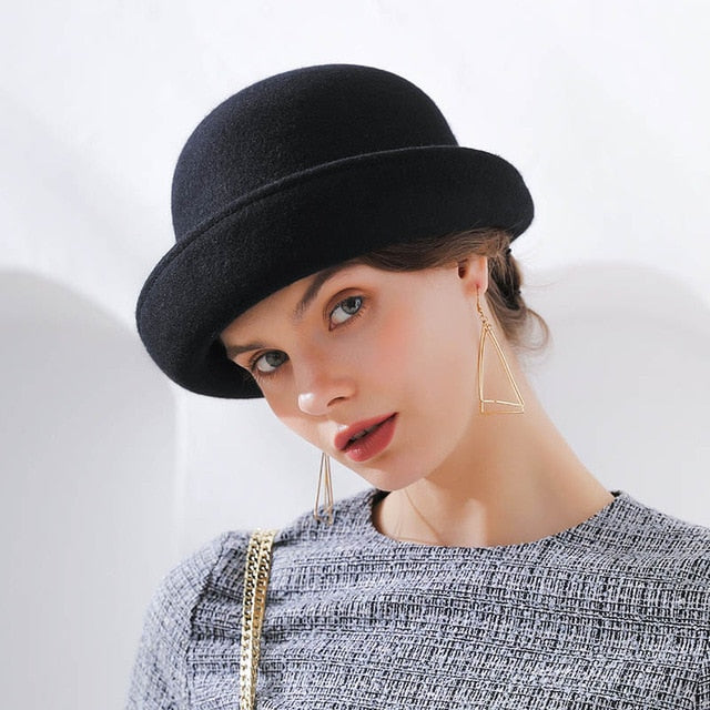 Women Floral Vintage Cloche Bucket Winter Hat