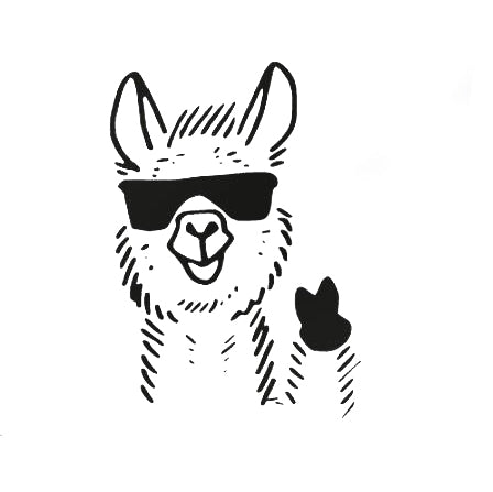 Thumbs Up Car Sticker Funny Llama Car Decal