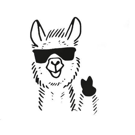 Thumbs Up Car Sticker Funny Llama Car Decal
