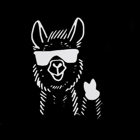 Thumbs Up Car Sticker Funny Llama Car Decal