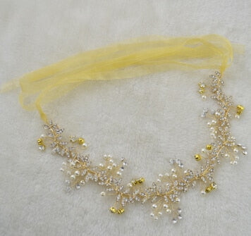 Rose Gold Pearl Crystal Hairband