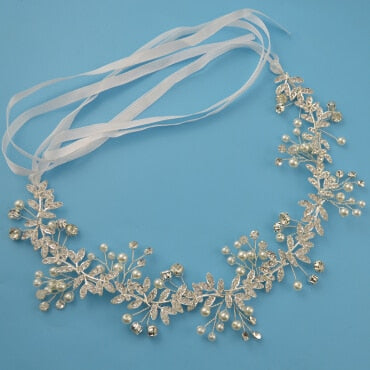 Rose Gold Pearl Crystal Hairband