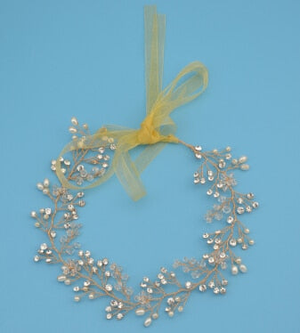 Rose Gold Pearl Crystal Hairband