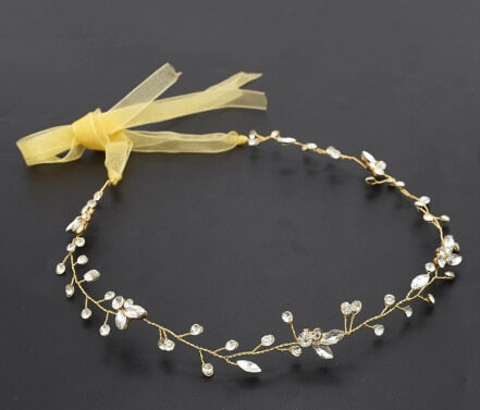 Rose Gold Pearl Crystal Hairband