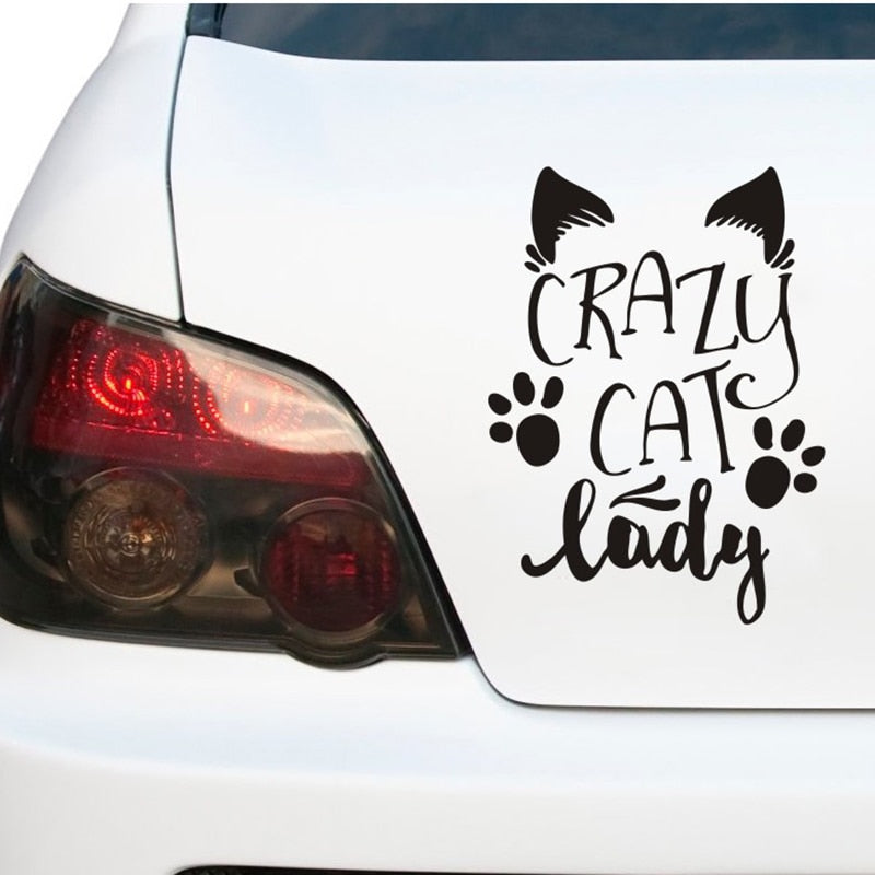 Crazy Cat Lady Decal Car Sticker