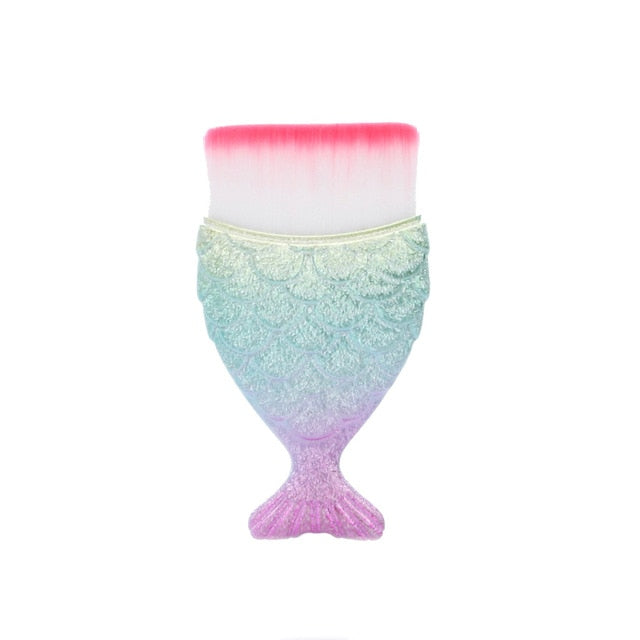 1-Piece Unique Mermaid Shaped Makeup Brush- Professional Use