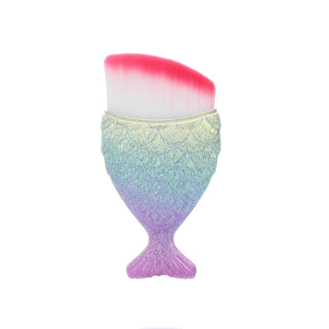 1-Piece Unique Mermaid Shaped Makeup Brush- Professional Use
