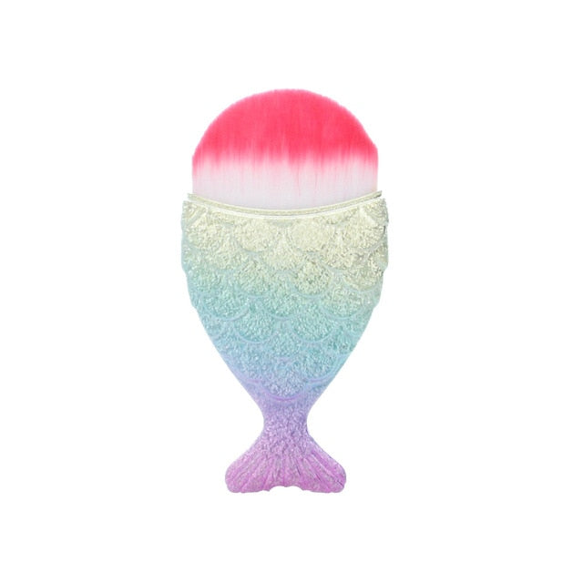 1-Piece Unique Mermaid Shaped Makeup Brush- Professional Use