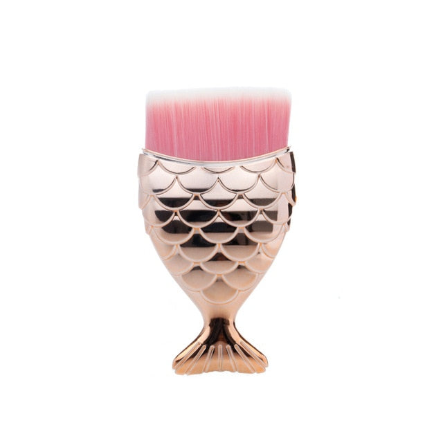 1-Piece Unique Mermaid Shaped Makeup Brush- Professional Use