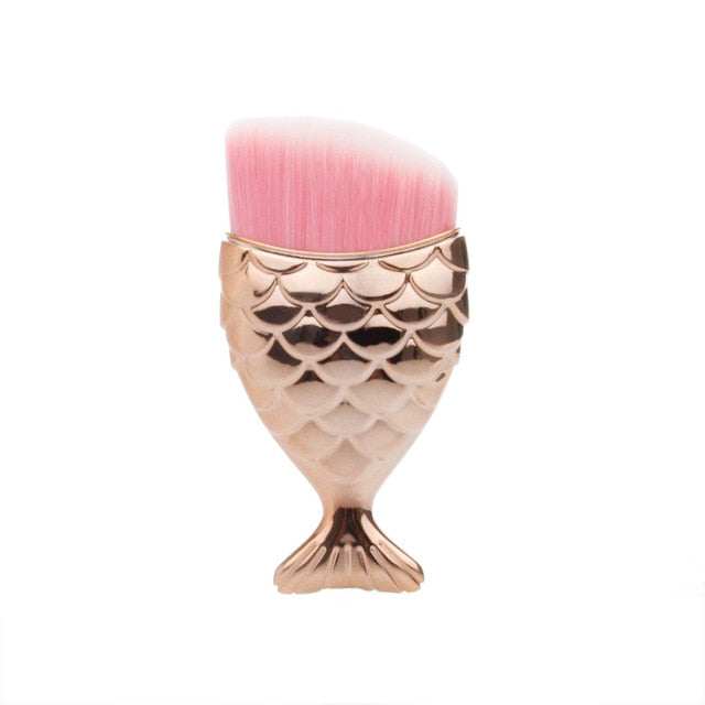 1-Piece Unique Mermaid Shaped Makeup Brush- Professional Use