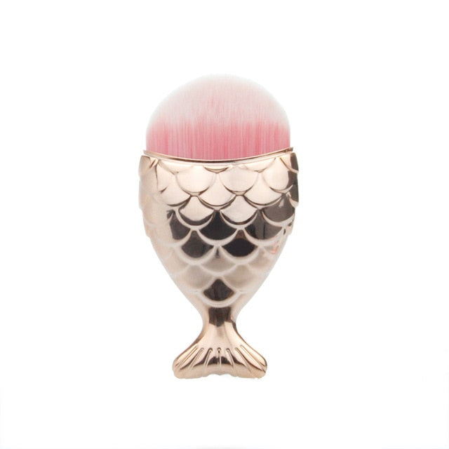 1-Piece Unique Mermaid Shaped Makeup Brush- Professional Use