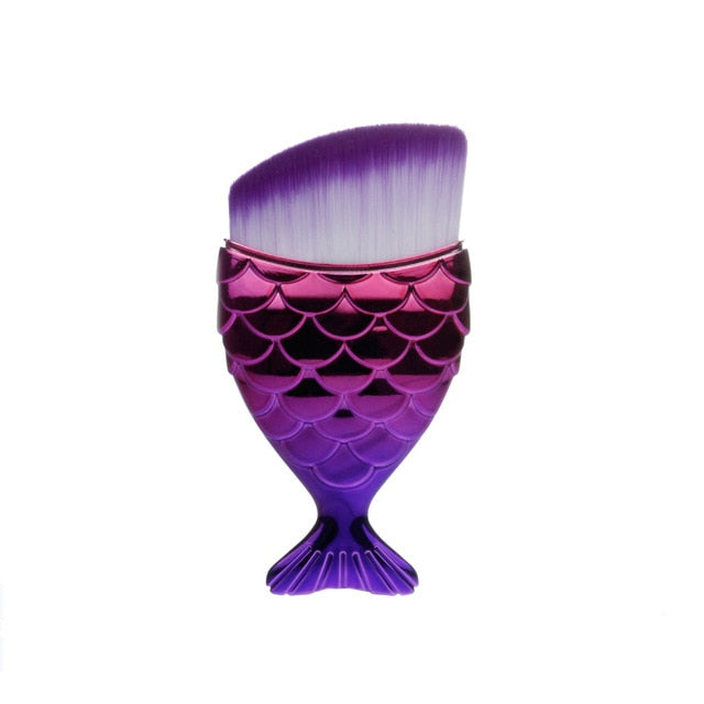 1-Piece Unique Mermaid Shaped Makeup Brush- Professional Use