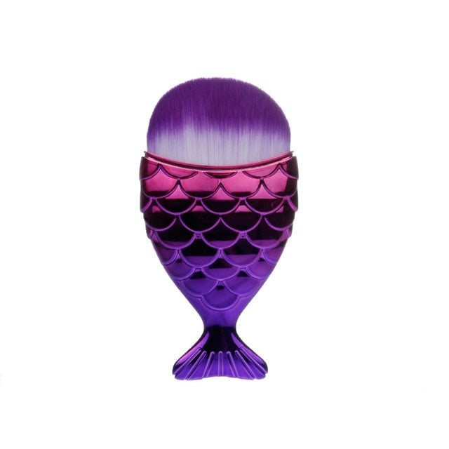1-Piece Unique Mermaid Shaped Makeup Brush- Professional Use