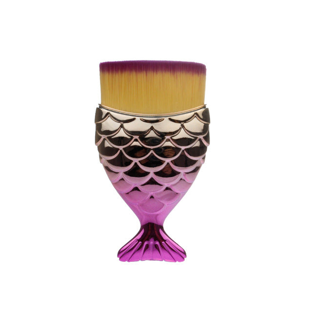 1-Piece Unique Mermaid Shaped Makeup Brush- Professional Use