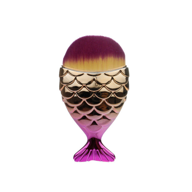 1-Piece Unique Mermaid Shaped Makeup Brush- Professional Use