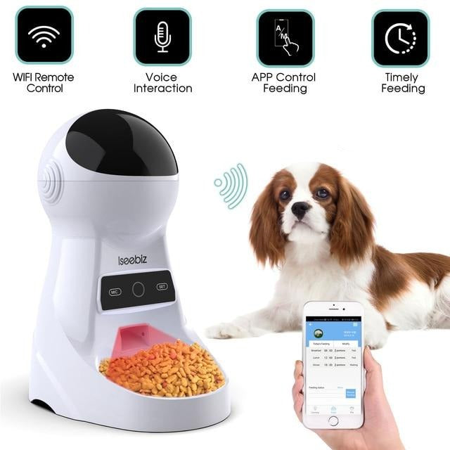 3L Automatic Pet Feeder Dispenser W/ Voice Record Camera