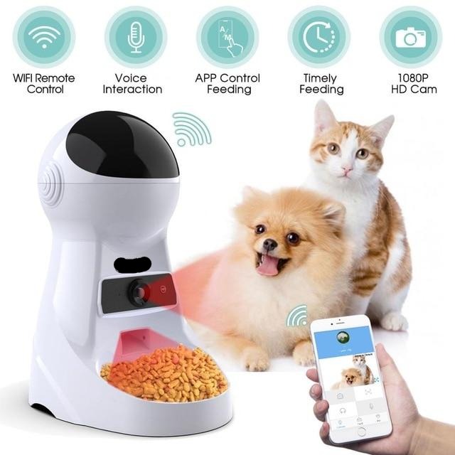 3L Automatic Pet Feeder Dispenser W/ Voice Record Camera