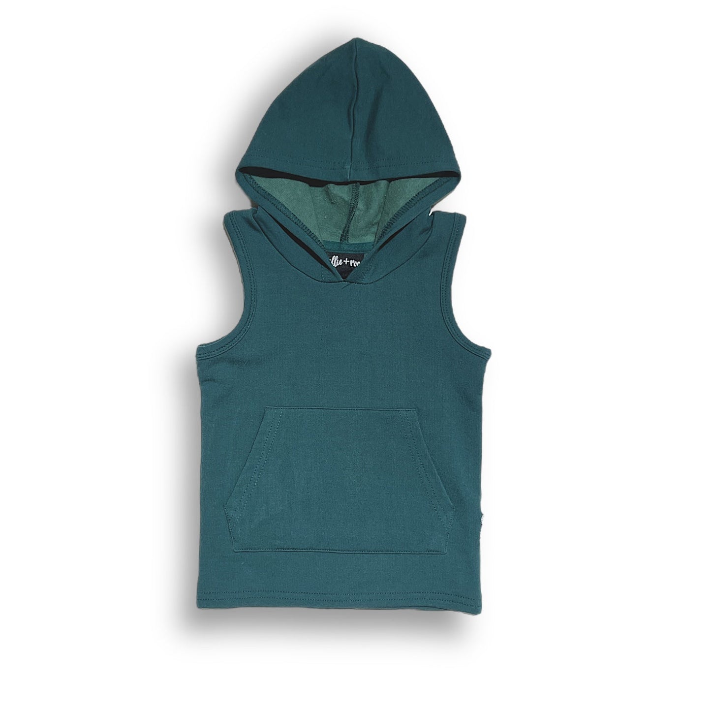 BAMBOO HOODIE TANK- Peacock