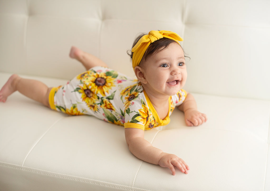 Suns and Roses (Sunflowers) Short Sleeve Romper