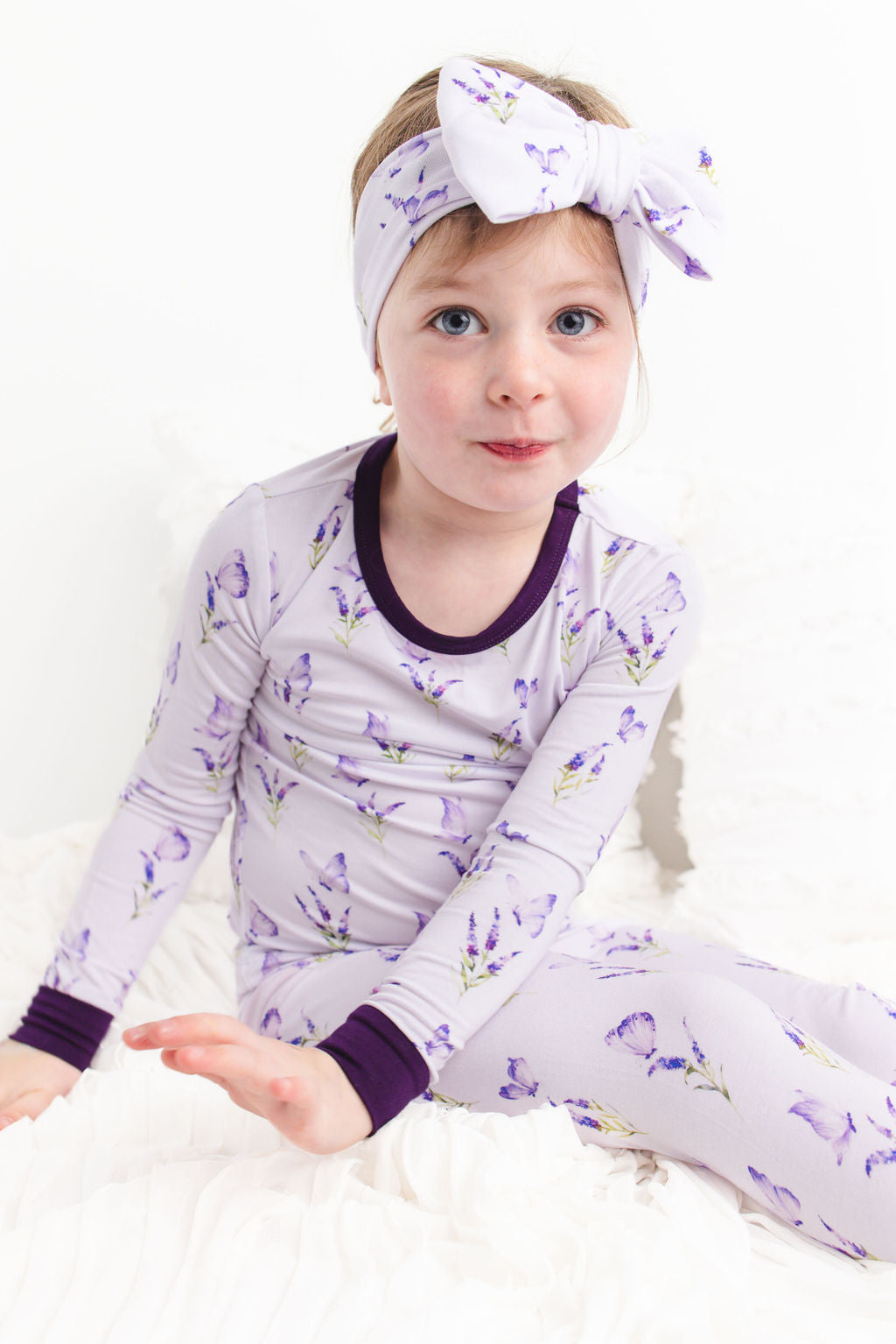 Estella (Lavender Butterfly) Long Sleeve PJ's