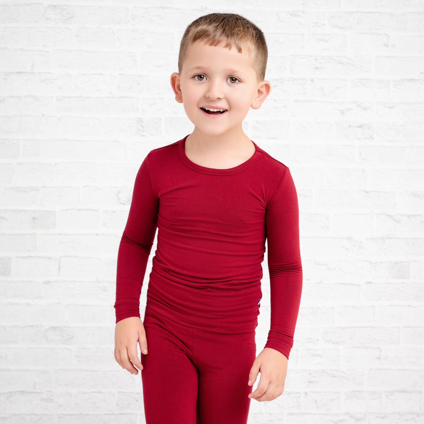 Burgundy Long Sleeve PJ's