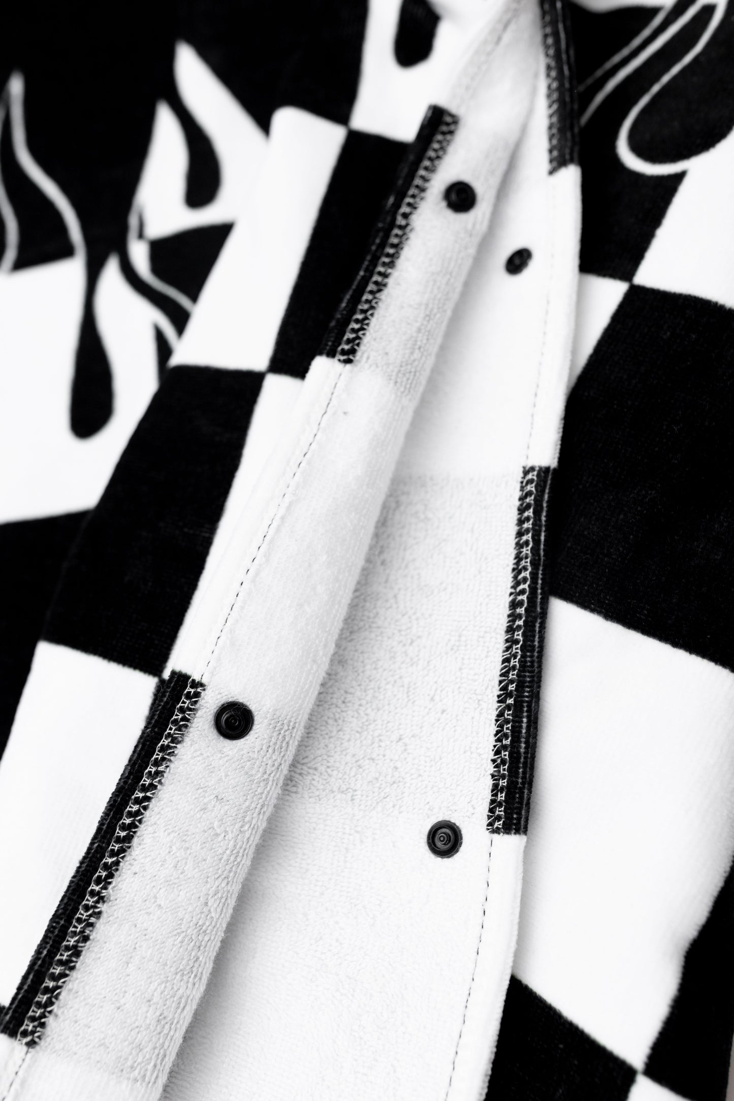 Checker Flame Hooded Towel