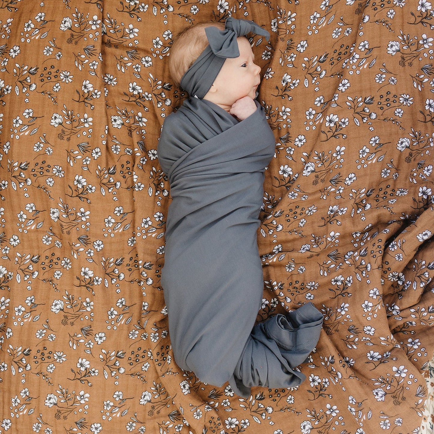 Charcoal Bamboo Stretch Swaddle