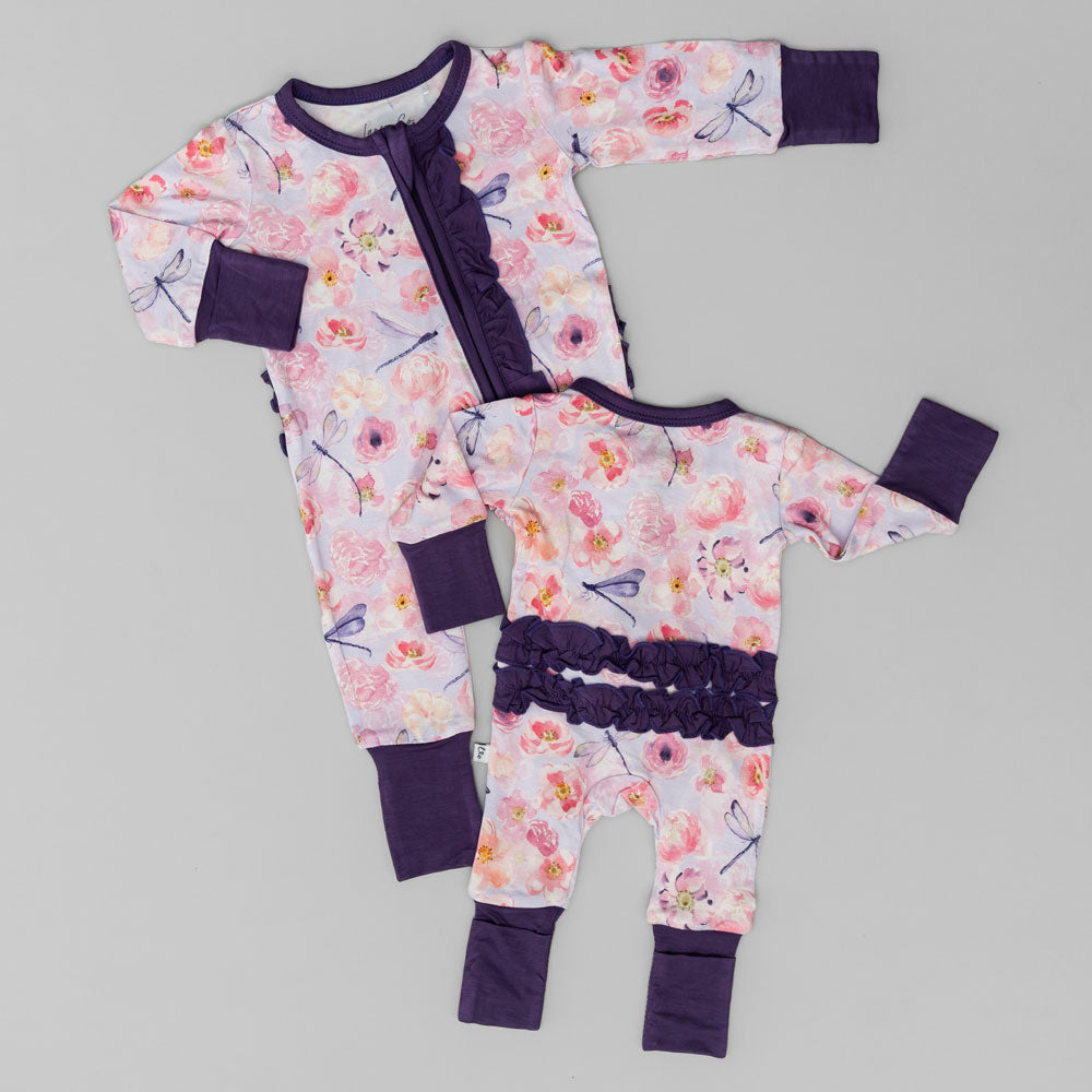 Elmerial Bamboo Ruffle Convertible Footie