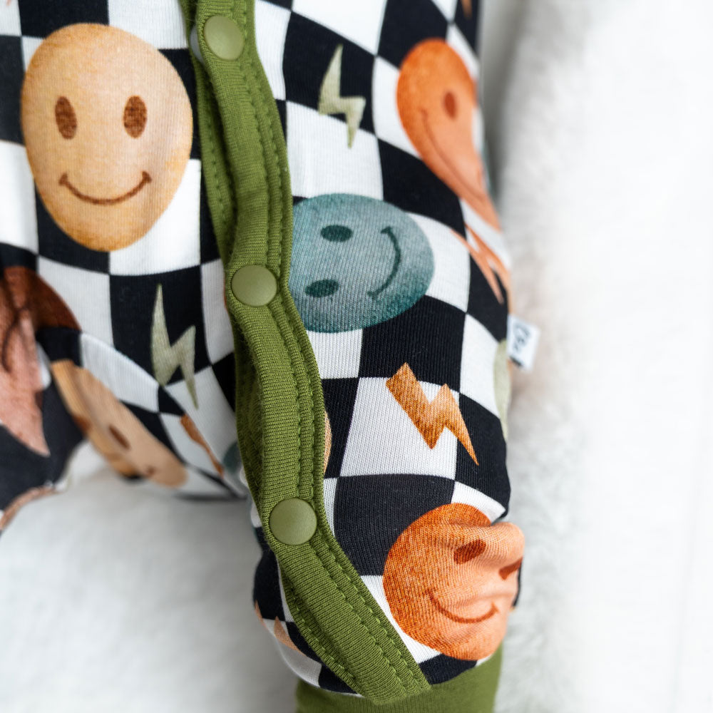 Luke Smiley Checks Bamboo Convertible Footie