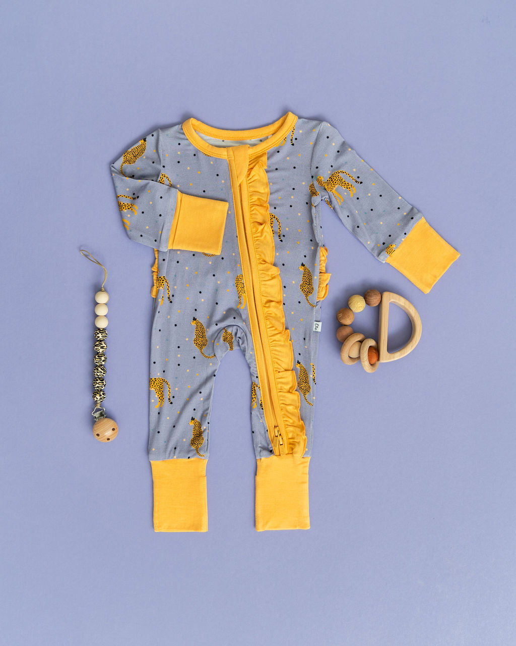 Birthday 2024 Bamboo Ruffle Convertible Footie (2T-4T)