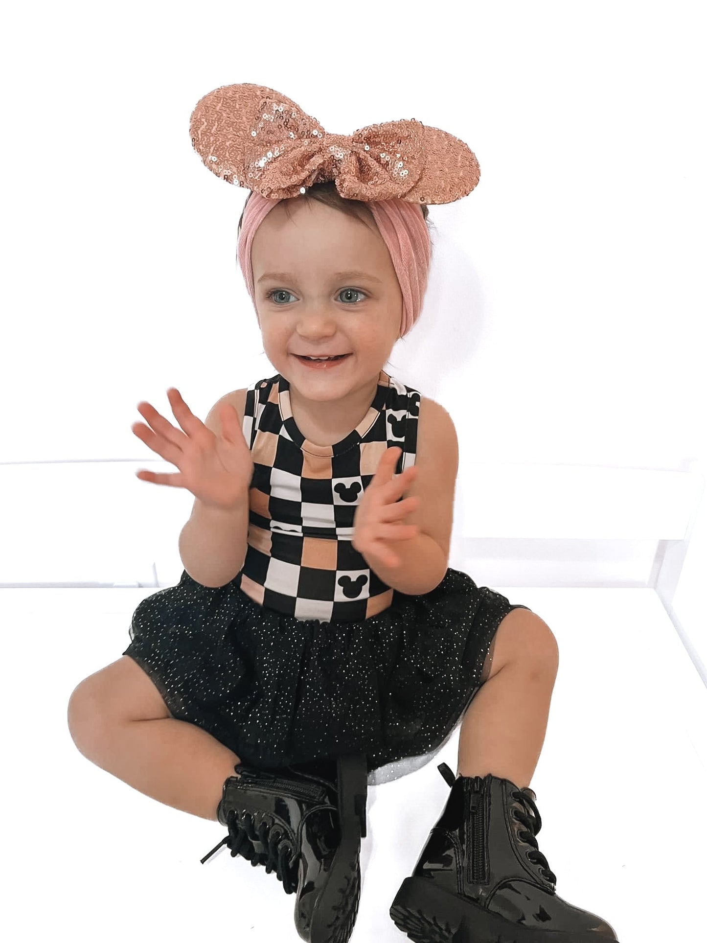 Mouse Checkers (black) | Tutu Bodysuit Dress