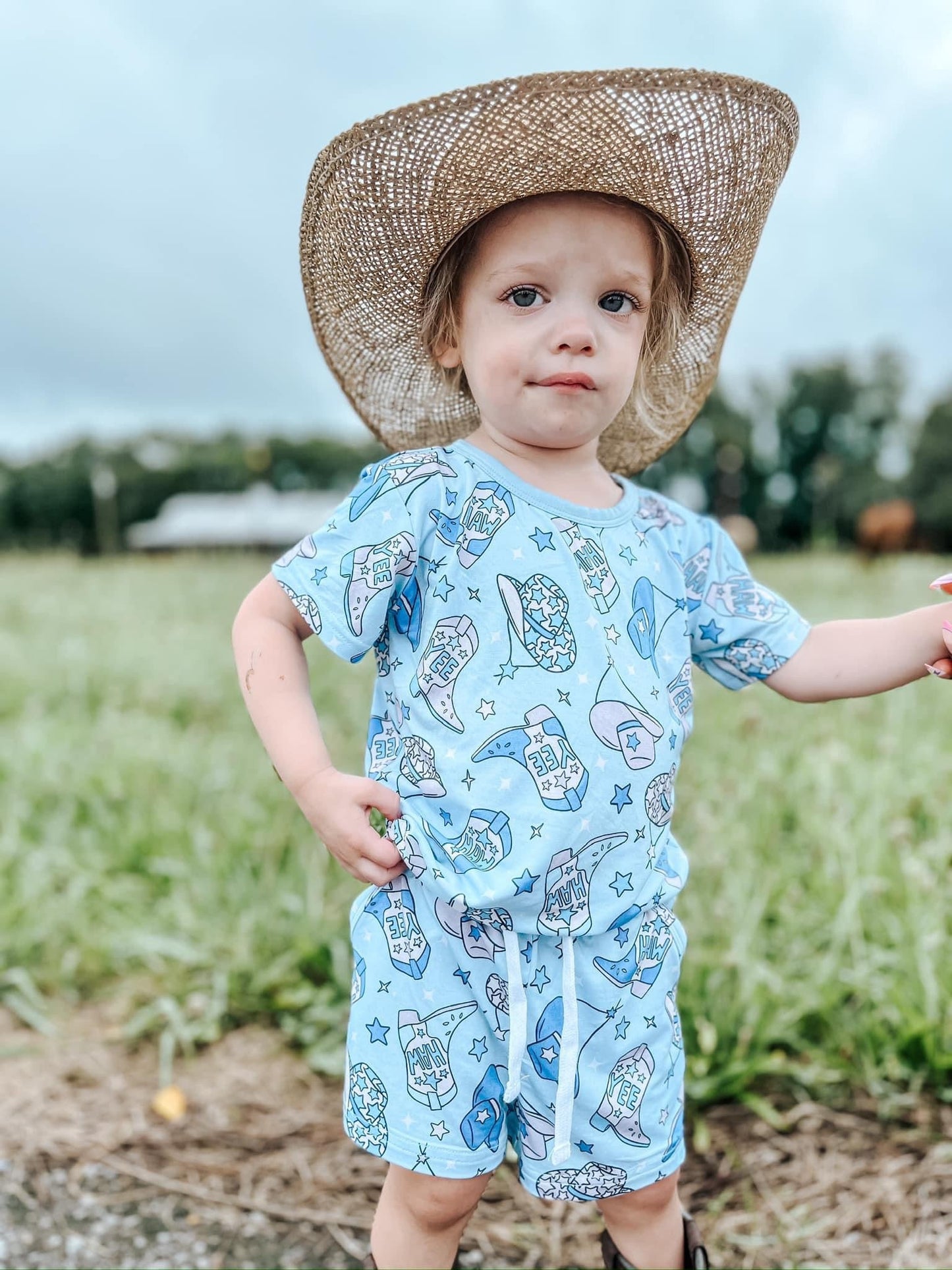 YEE HAW (blue) - Pocket Short Set