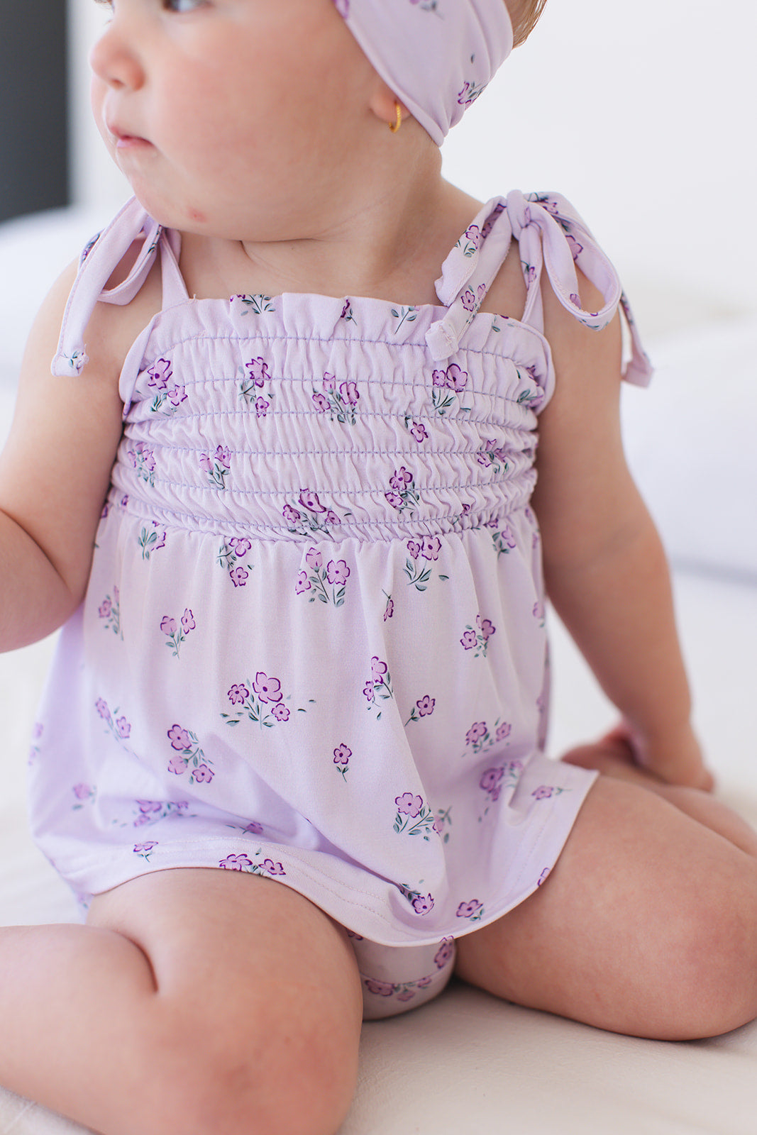 Aisley - Smocked Diaper Dress Set