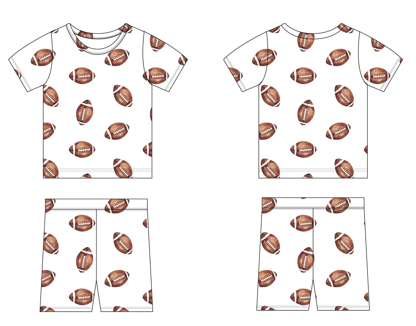 Football (ribbed) - Short Set