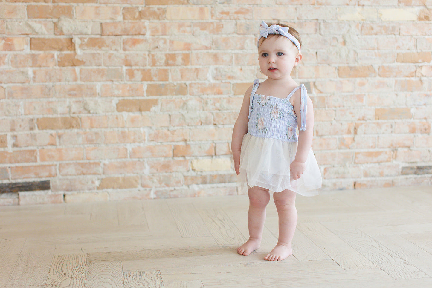 Cosette - Smocked Tulle Bodysuit Dress