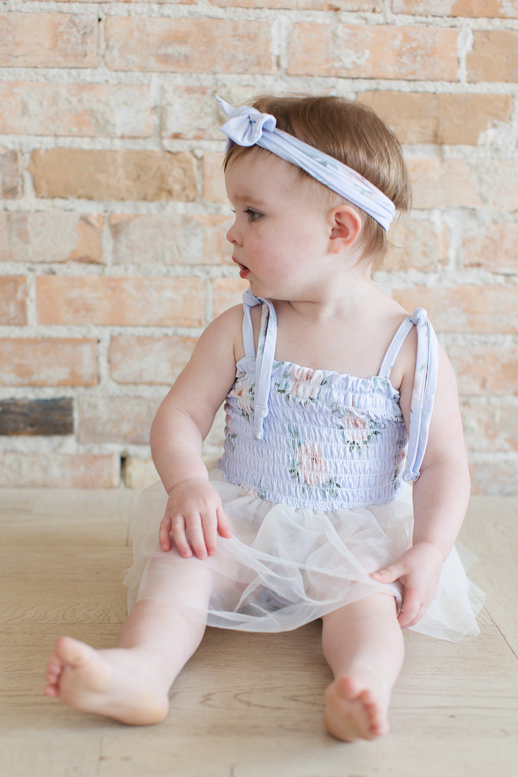 Cosette - Smocked Tulle Bodysuit Dress