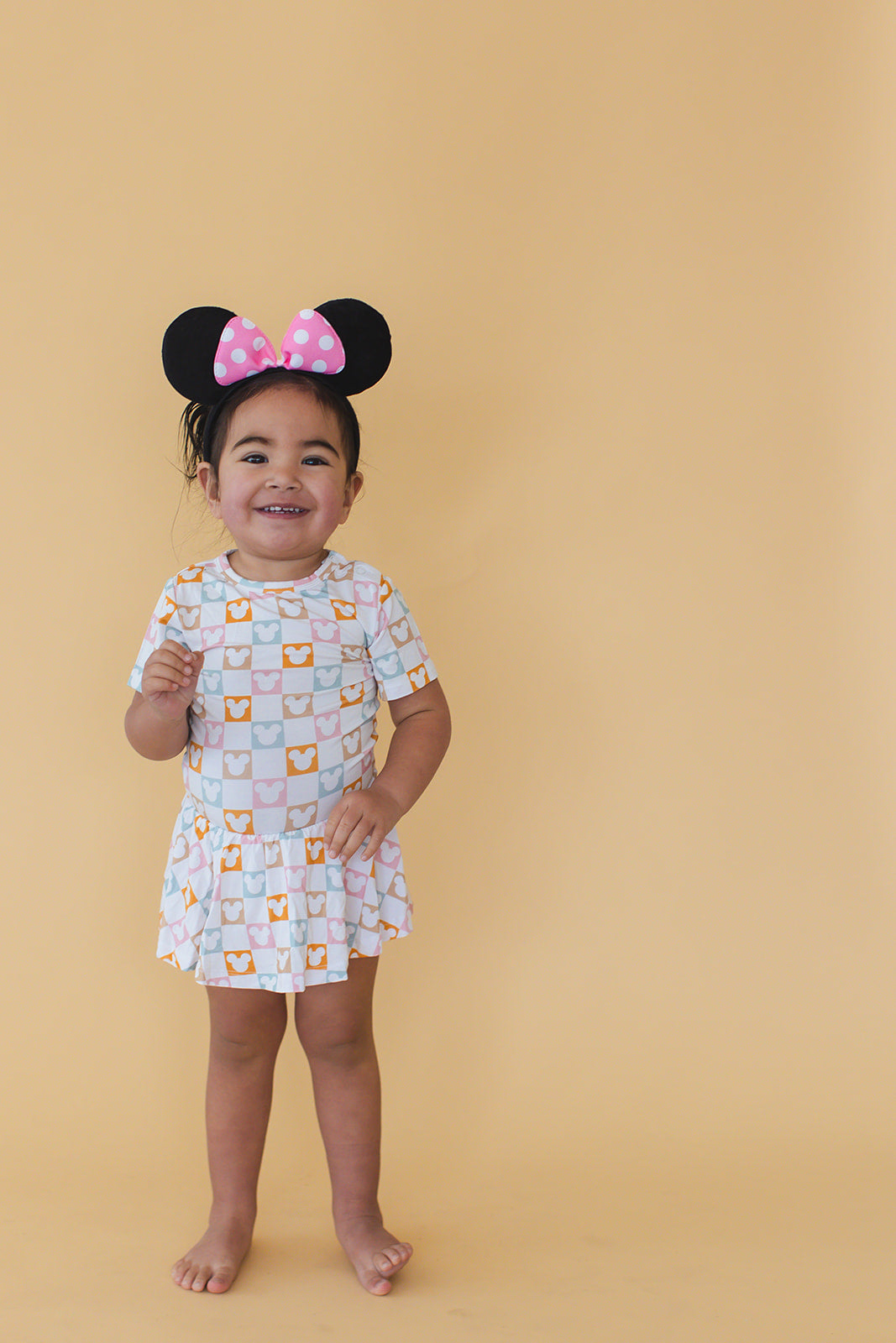 Checkerboard Charm - Bodysuit Dress