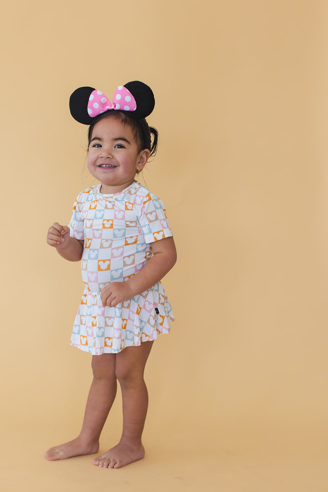 Checkerboard Charm - Bodysuit Dress