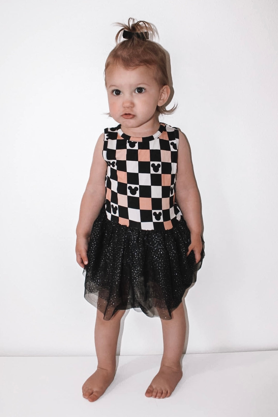 Mouse Checkers (black) | Tutu Bodysuit Dress